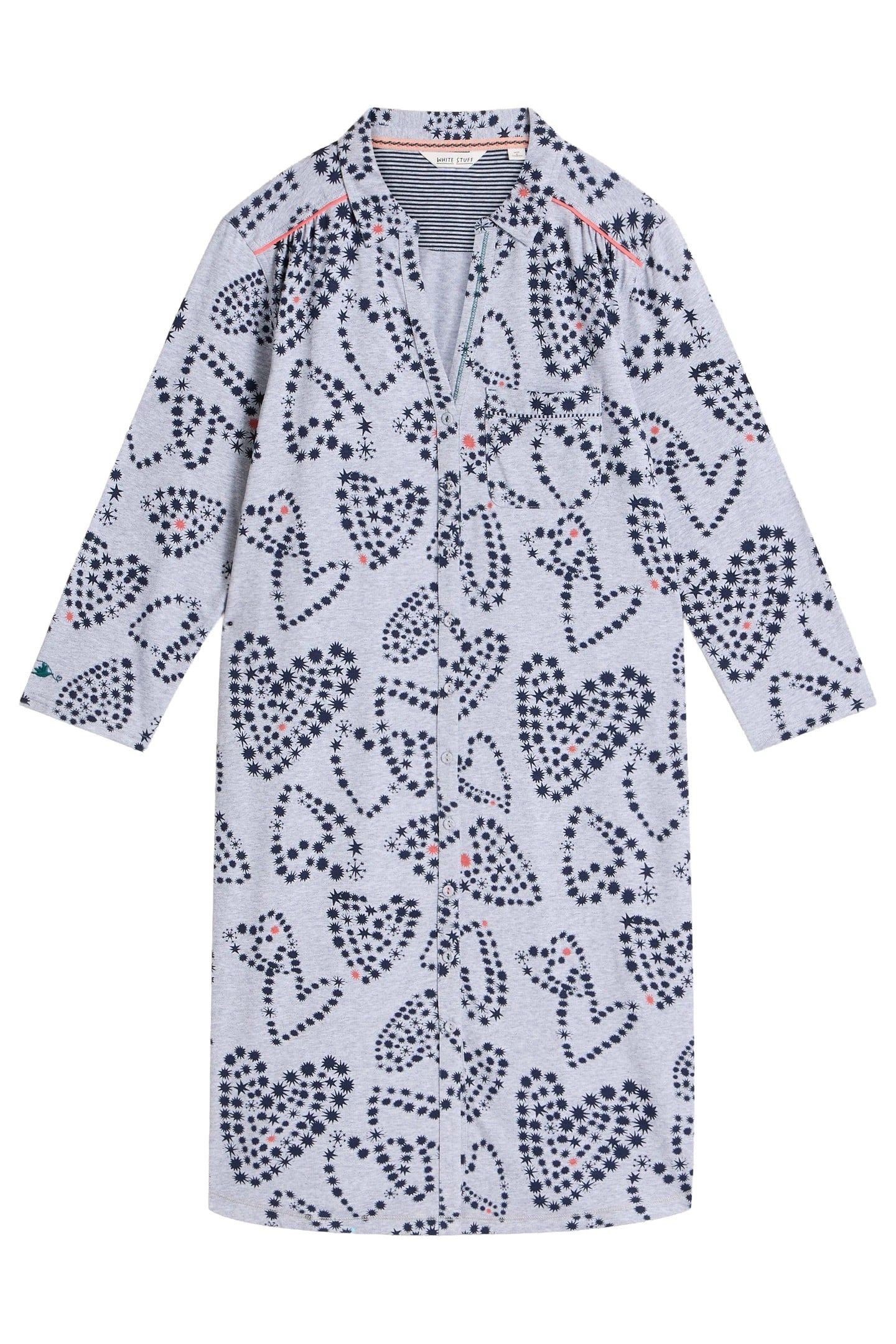 ANNIE JERSEY NIGHTIE GREY PRINT 3