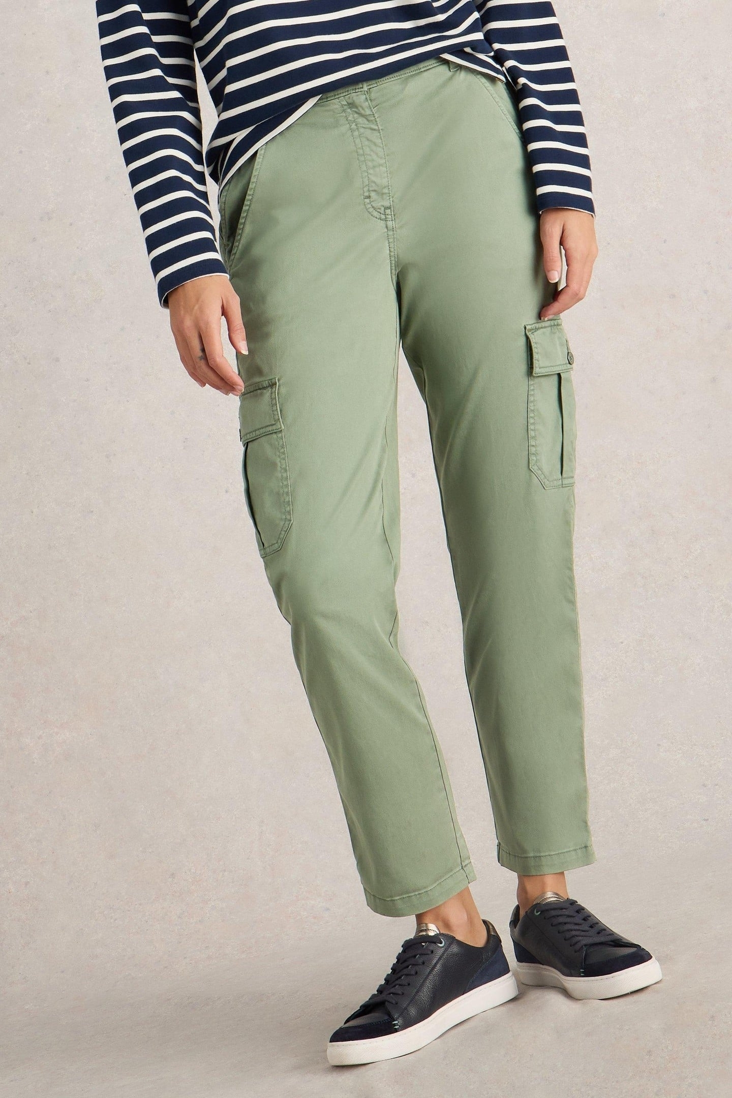 EVERLEIGH CARGO TROUSER MID GREEN 1