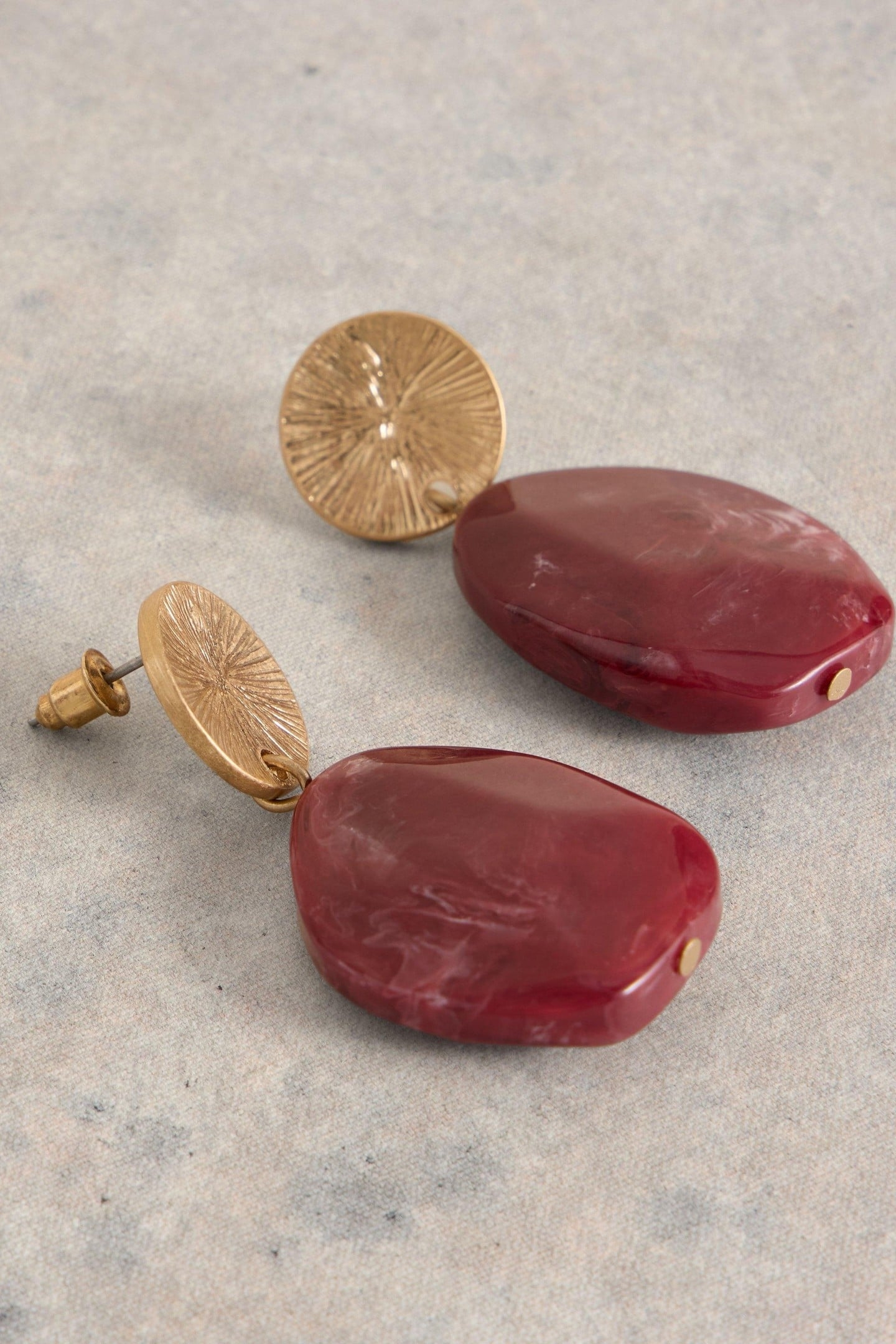 BELLFLOWER DROP EARRING DEEP PINK 2