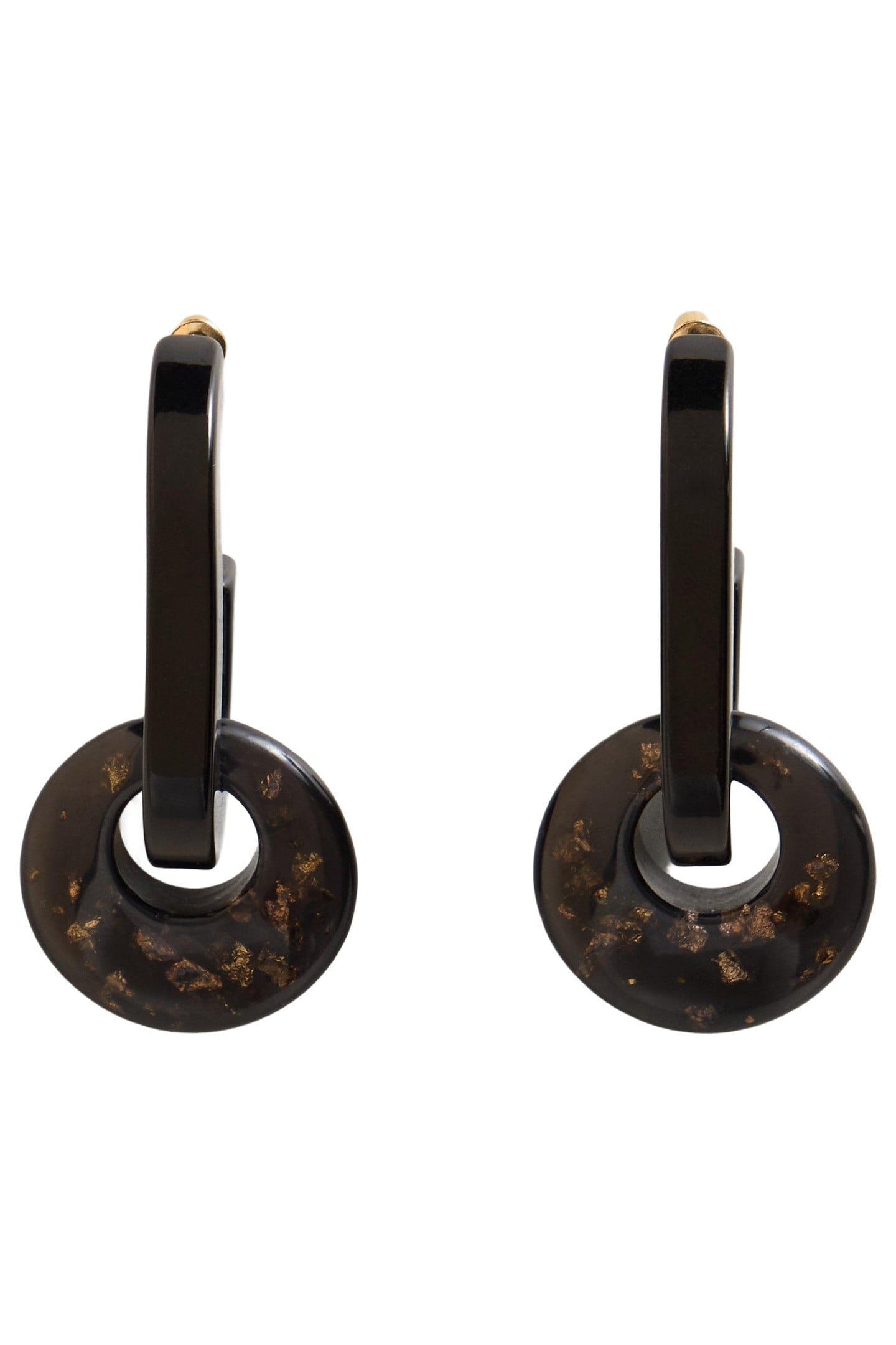 IVY RESIN CHAIN EARRING BLACK MULTI 2