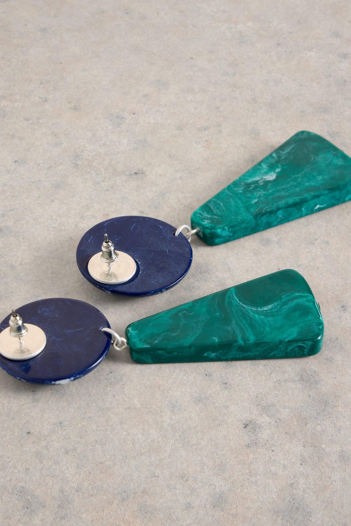 BELLA RESIN DROP EARRING TEAL MULTI 2