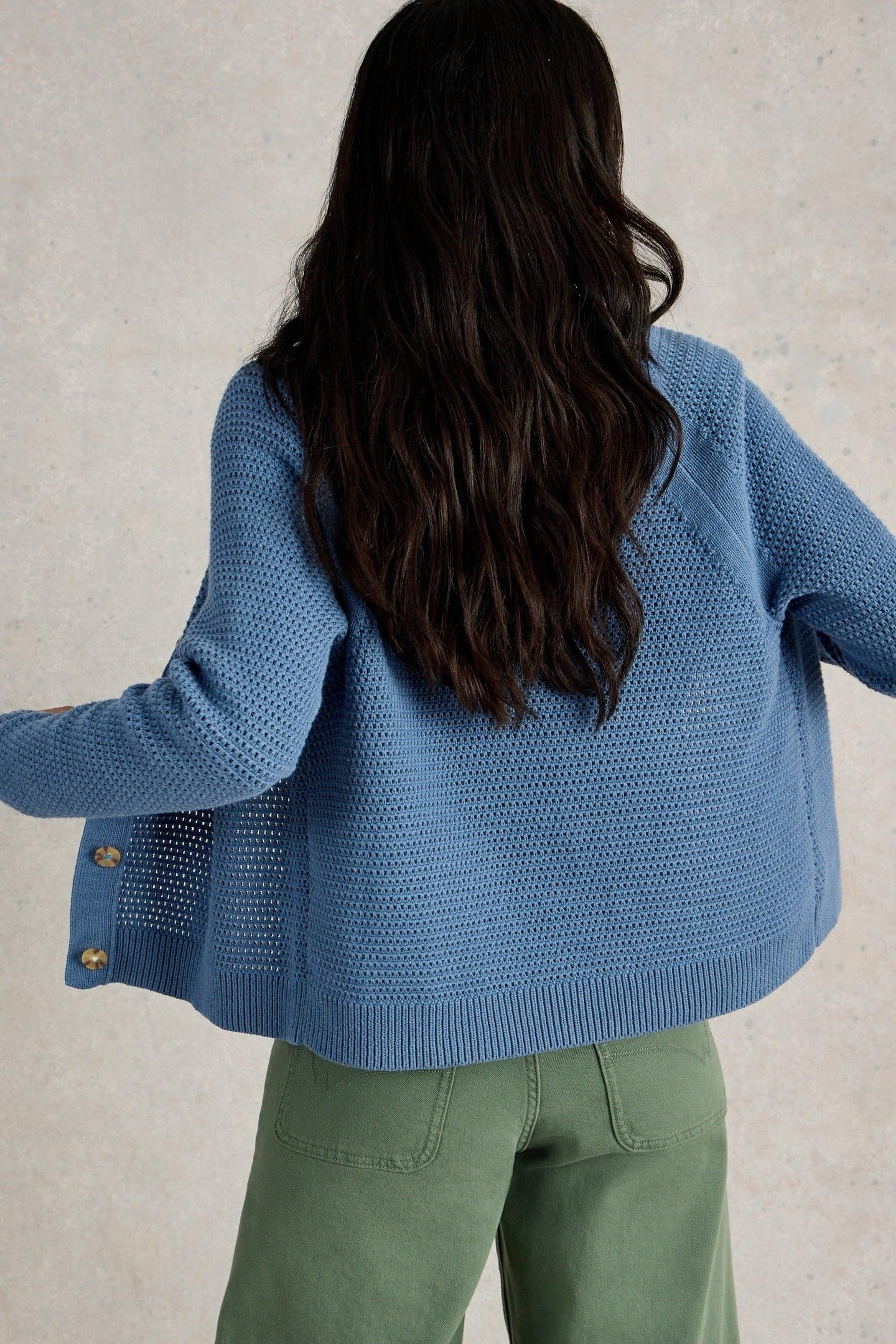 CHATERLY COLLAR CARDI MID BLUE 3