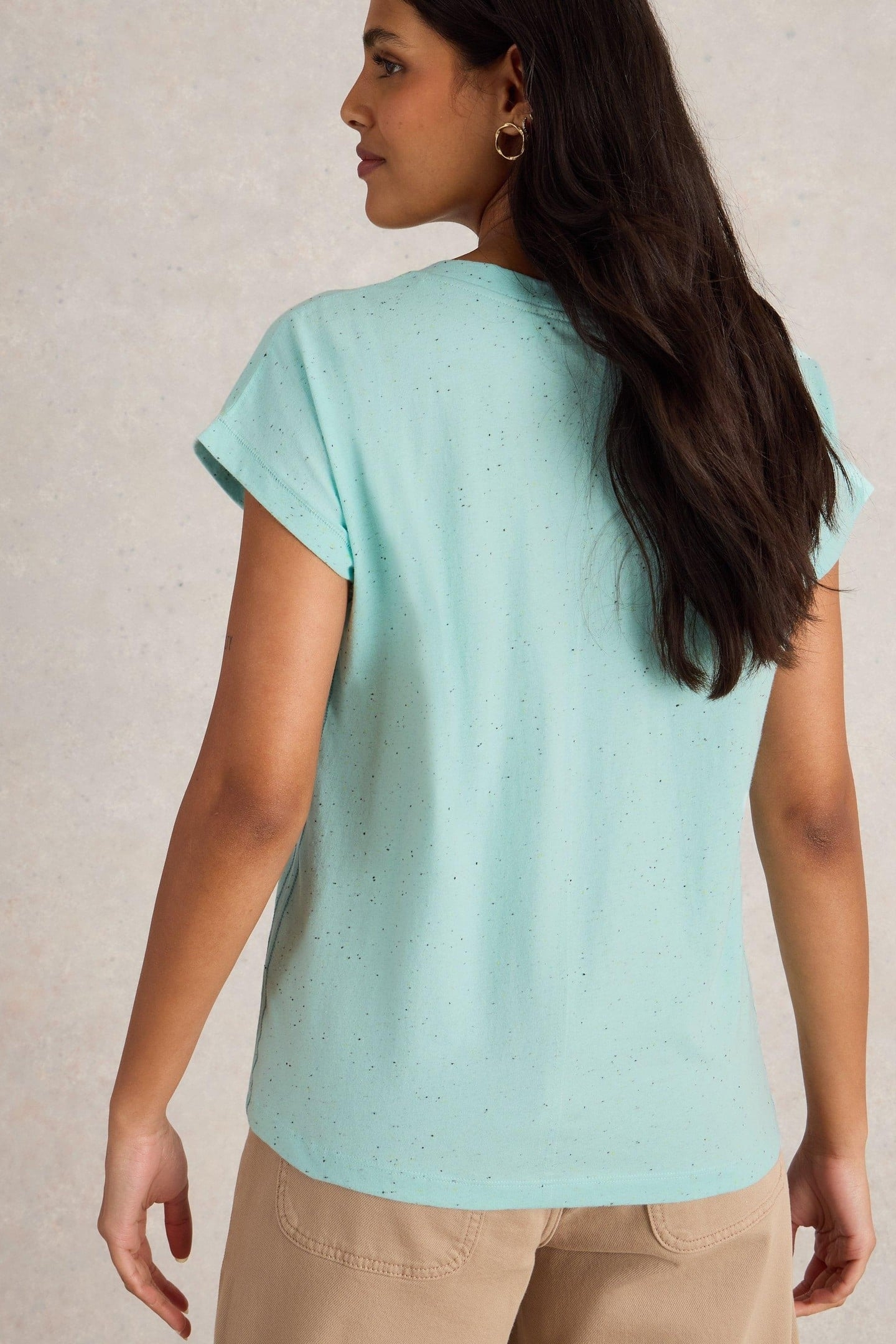 NELLY NEP NOTCH NECK TEE BRIGHT BLUE 3