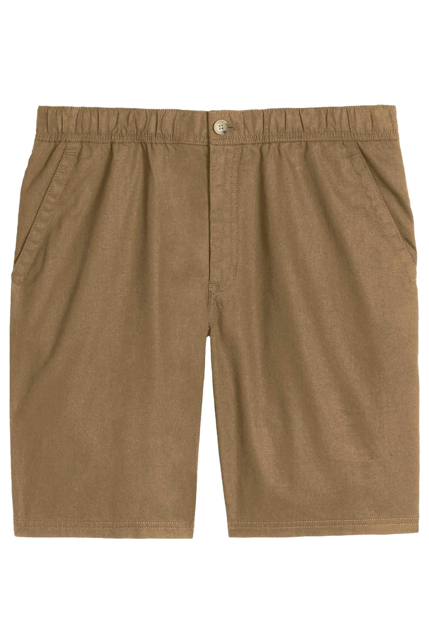 DRAWSTRING LINEN BLEND SHORT DARK NATURAL 4