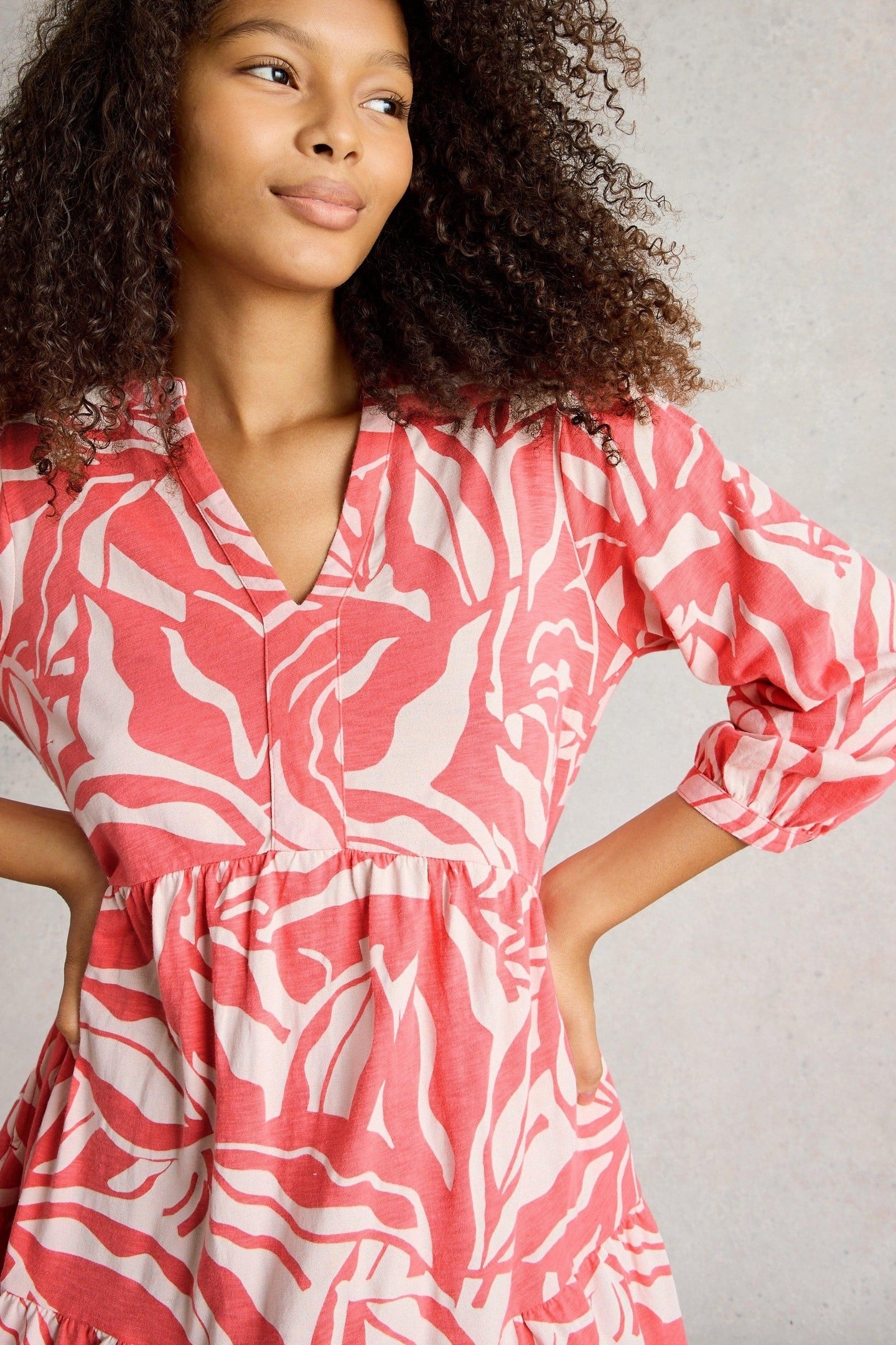 MARTA TUNIC CORAL PRINT 1