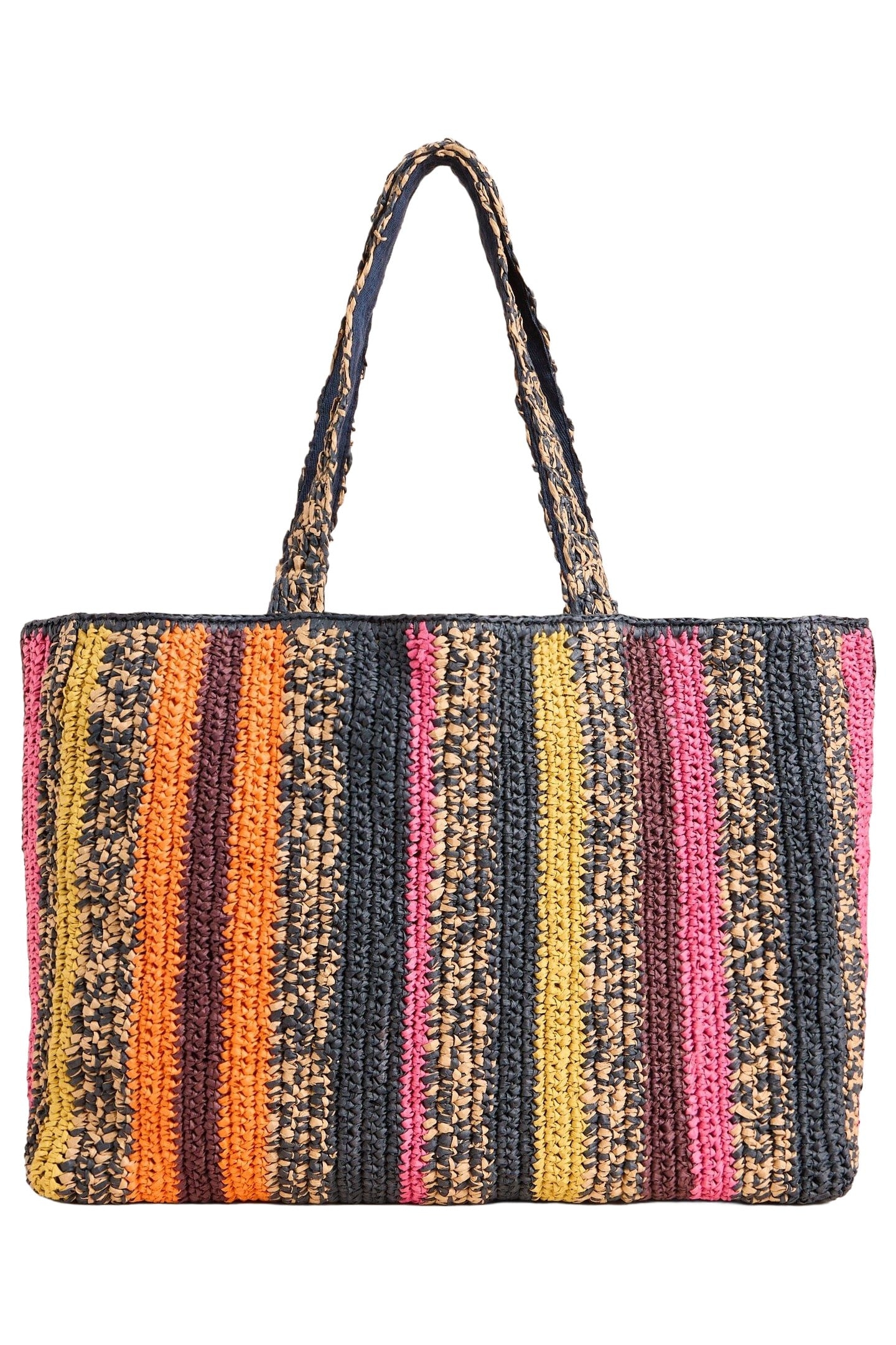 SABRINA CROCHET TOTE BAG NAVY MULTI 3