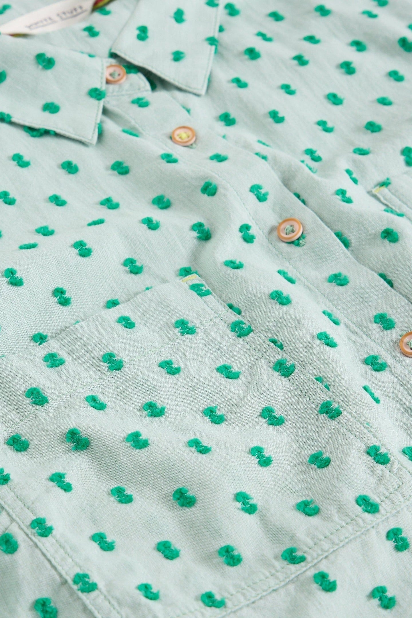 ELLIE ORGANIC COTTON SHIRT GREEN MULTI 5