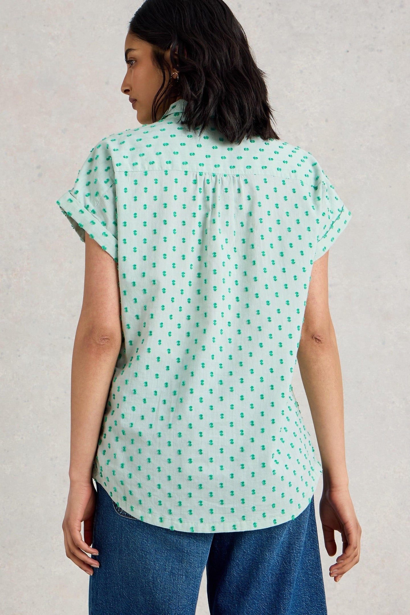 ELLIE ORGANIC COTTON SHIRT GREEN MULTI 3