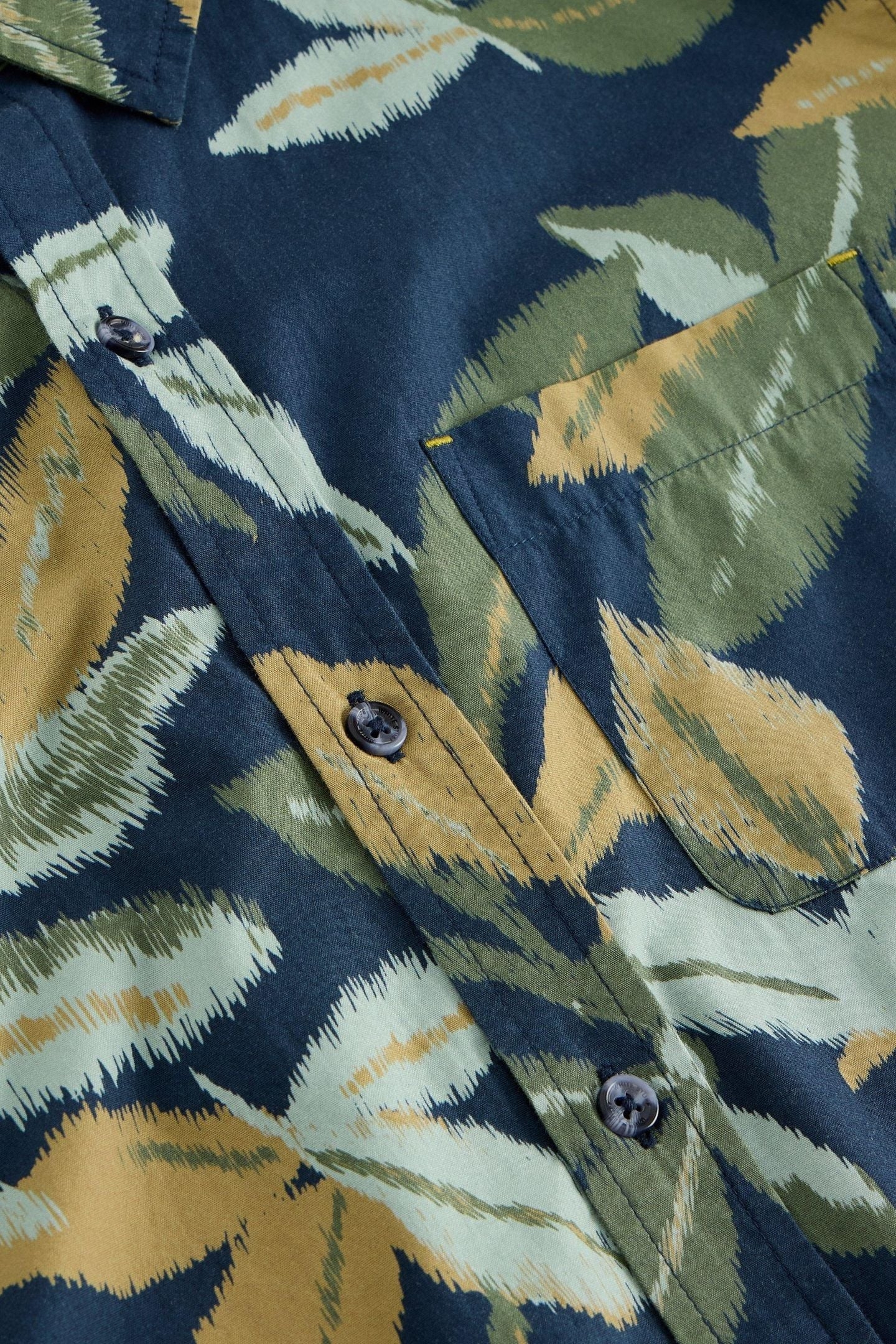 FINSBURY LEAF PRINT SHIRT NAVY MULTI 4