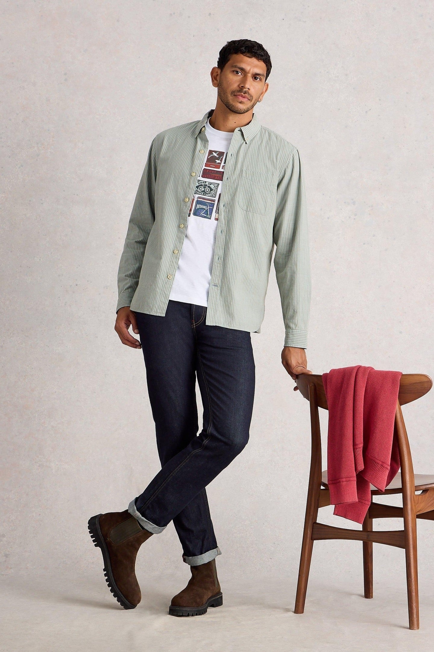 ABERSOCH GRAPHIC STAMP WHITE PRINT 1