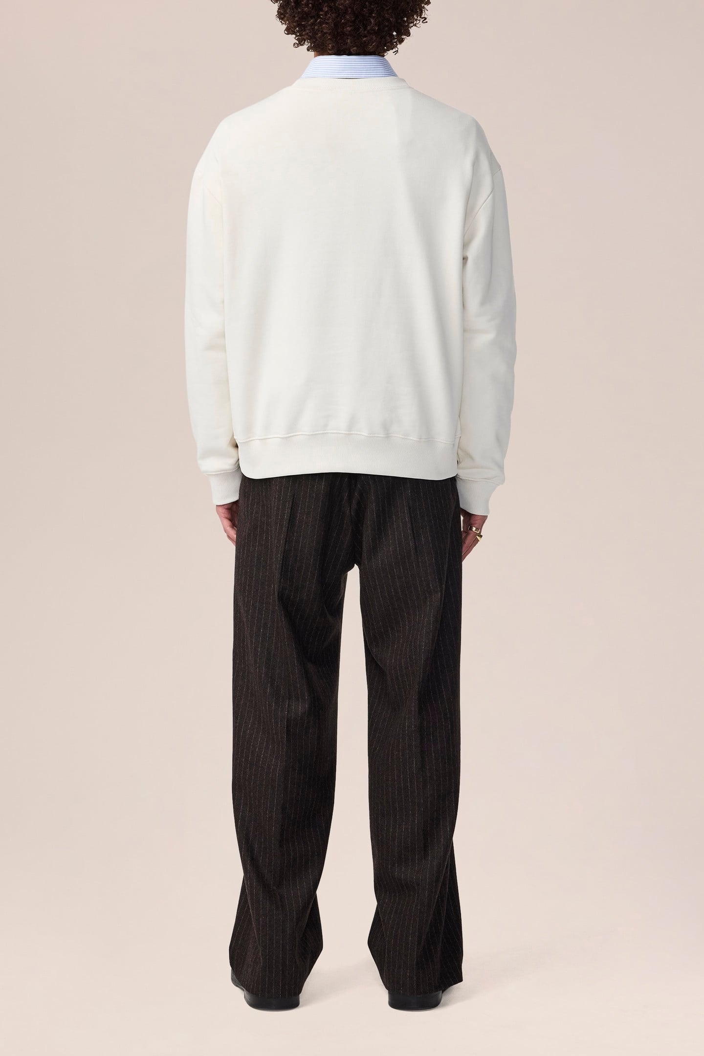 DAVID CREWNECK SWEATSHIRT IVORY 2