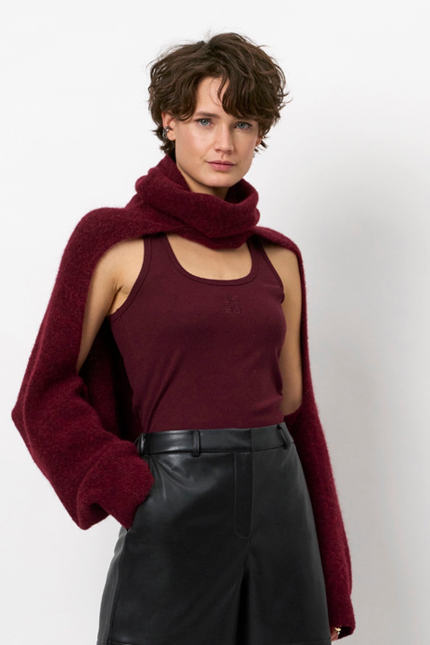DANTE6-DANTE6-SALESSY CARDIGAN MULBERRY RED 1