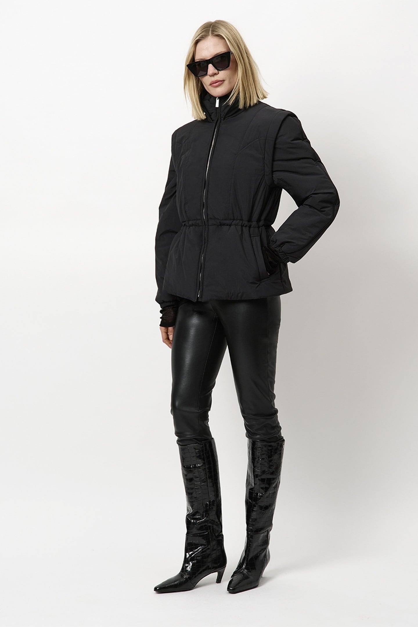 DANTE6-PARISE FAUX LEATHER LEGGING RAVEN 1