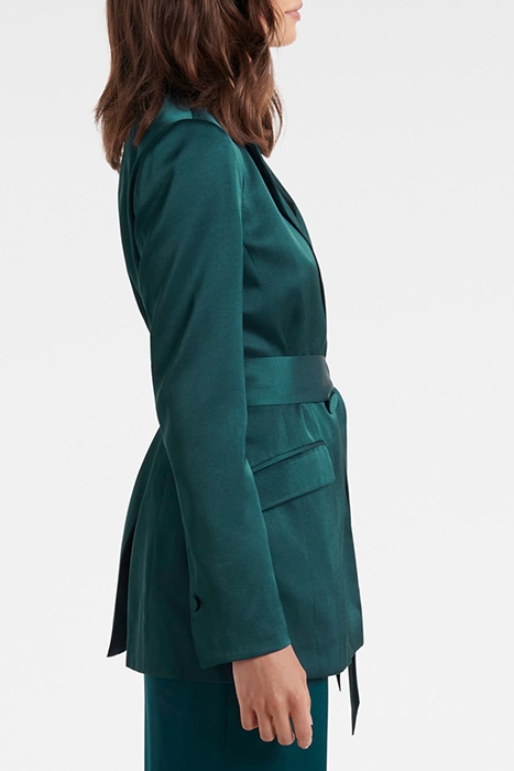 ALORA SATIN TIE CO-ORD BLAZER TEAL 4