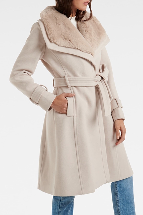 TEGAN FUR COLLAR COAT CREAM 4
