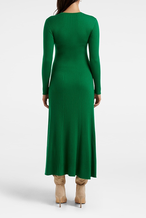 HARPER FIT AND FLARE KNIT DRESS ENERGETIC JADE 2