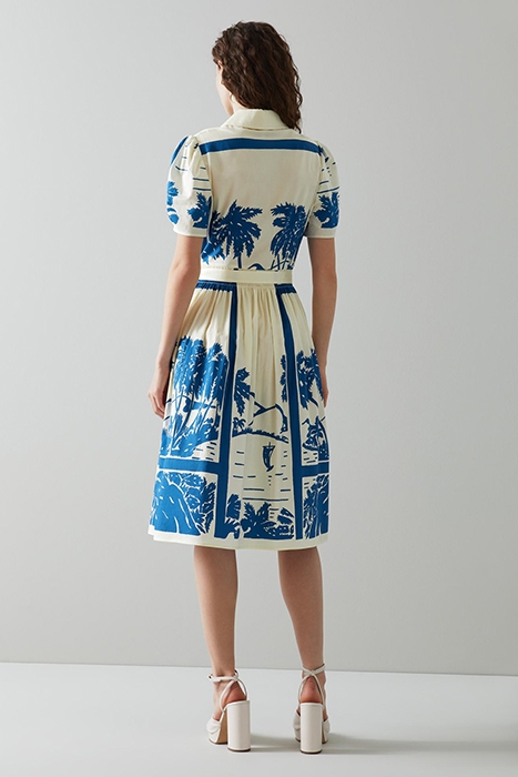 FELLINI SHIRT DRESS WHI/BLU 2