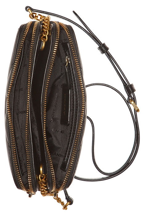 VIVIAN - DBL ZIP CROSSBODY BLACK/GOLD 3