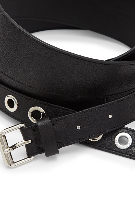 ALLY EYELET BELT BLACK/WARM BRASS 4