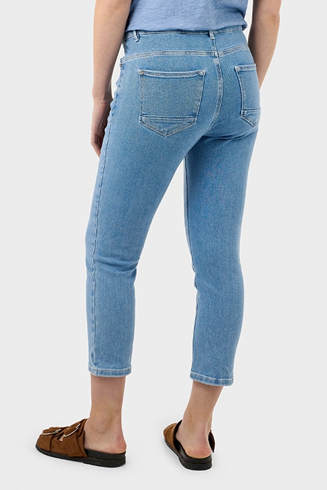 HOGE TAILLE SLIM FIT JEANS LIGHT BLUE DENIM 2