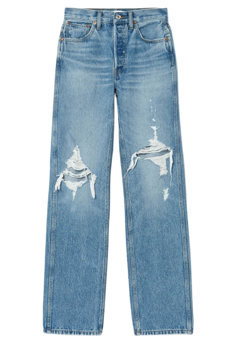 90S HIGH RISE LOOSE DESTROYED MEDIUM BLUE 1