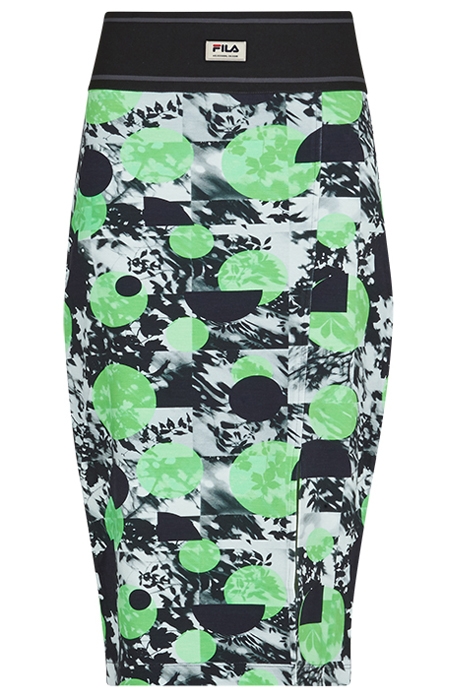 TURJACI AOP HIGH WAIST SKIRT CLASSIC GREEN LEAVES AOP 1