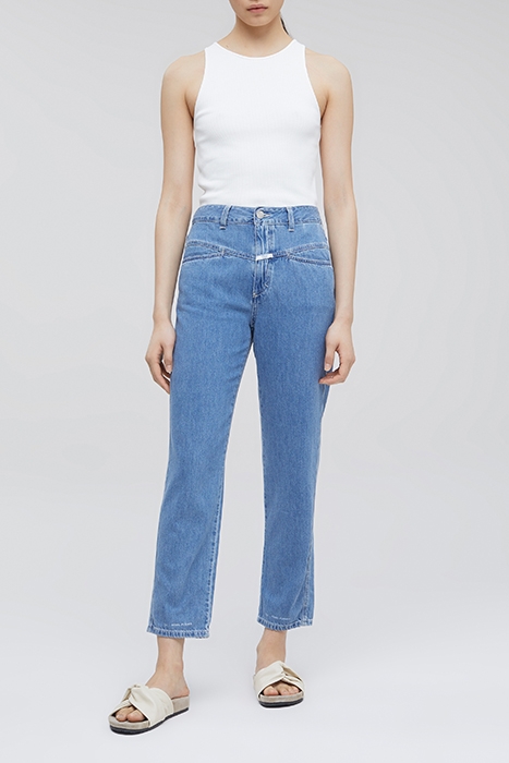 PEDAL PUSHER JEANS MID BLUE 3