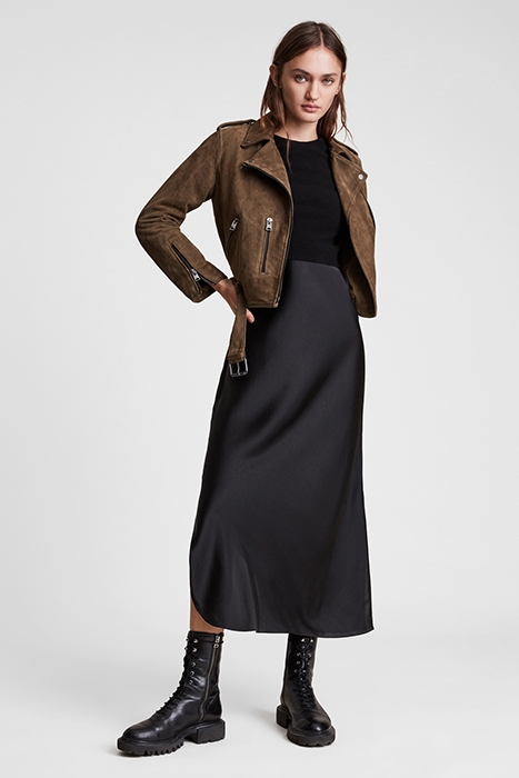 SUEDE BALFERN BIKER KHAKI GREEN 2