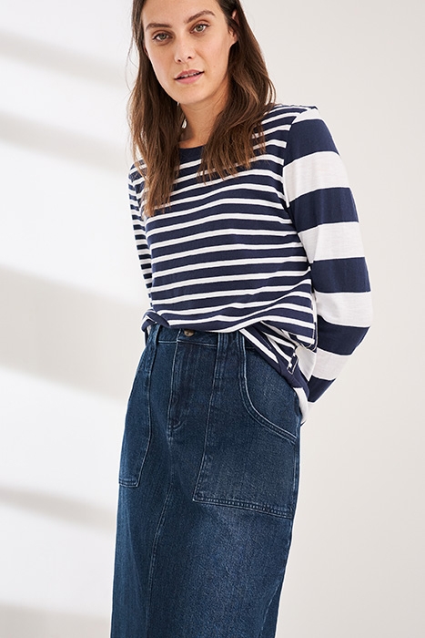 ULLA DENIM MIDI SKIRT MID DENIM 3