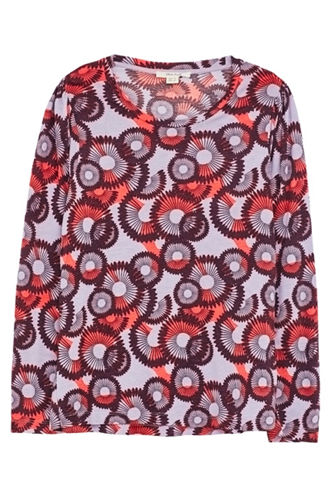 PEONY PUFF SLEEVE TEE RED MLT 1