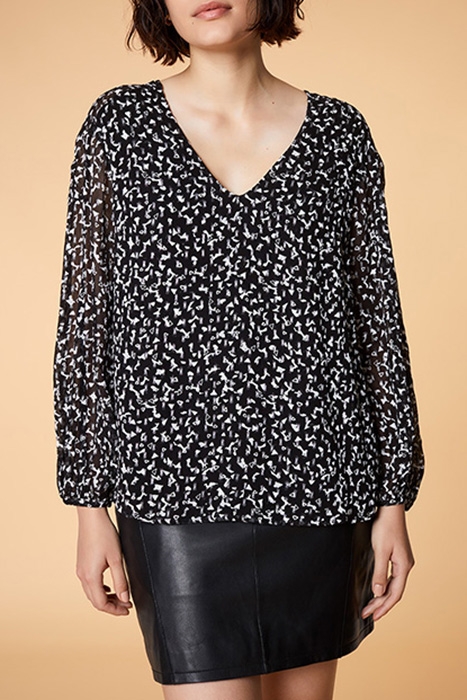 CONNY - BLACK BLOUSE WITH SPARKLE PRINT 1