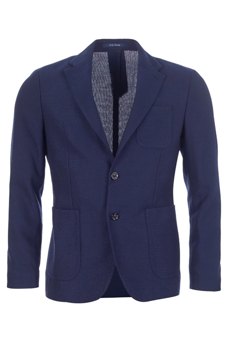 2-BTN ROUND POCKET BLAZER BLUE 1