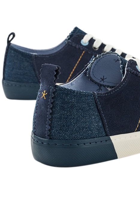 BAILEY SUEDE LACE UP TRAINERS NAVY 3