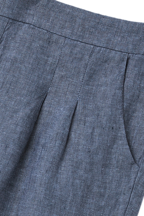 MAISON LINEN TROUSER DENIM BLUE 5