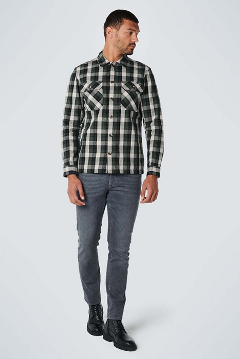 OVERSHIRT BUTTON CLOSURE BRUSHED CHECK RESPONSIBLE CHOICE DA 4