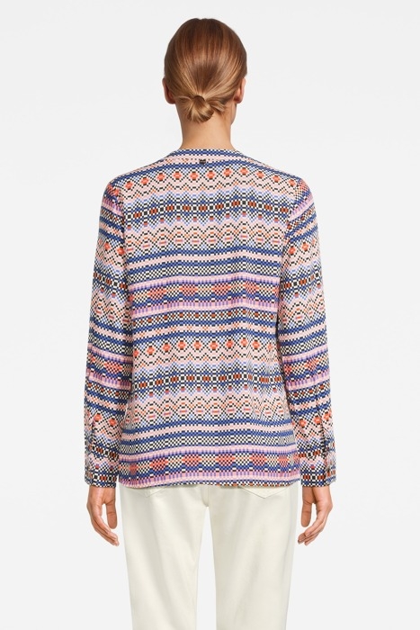 PRINTED BLOUSE WITH V-NECK ROSEWATER 2