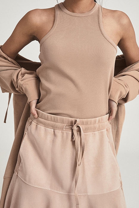 KARA-FABRIC MIX JERSEY SK CAMEL 6