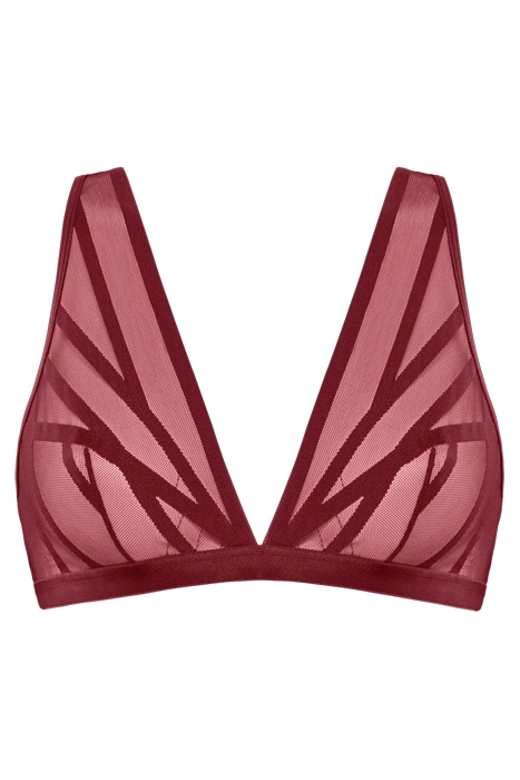 THE ILLUSIONIST CABERNET RED BRALETTE BRA 1