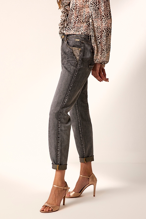 TAPERED JEANS BLACK GOLD TWILL DENIM GREY DENIM 3