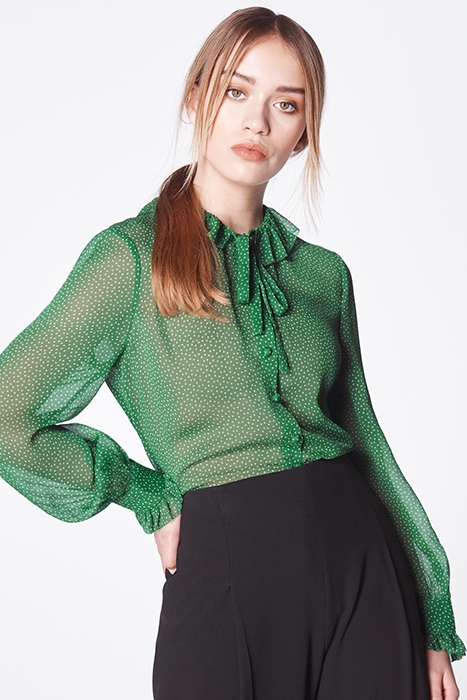 ELIZA BUTTON-DOWN SHIRT GREEN 1