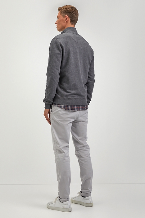 ZIP THRU SWEATSHIRT DARK GREY MELANGE 4