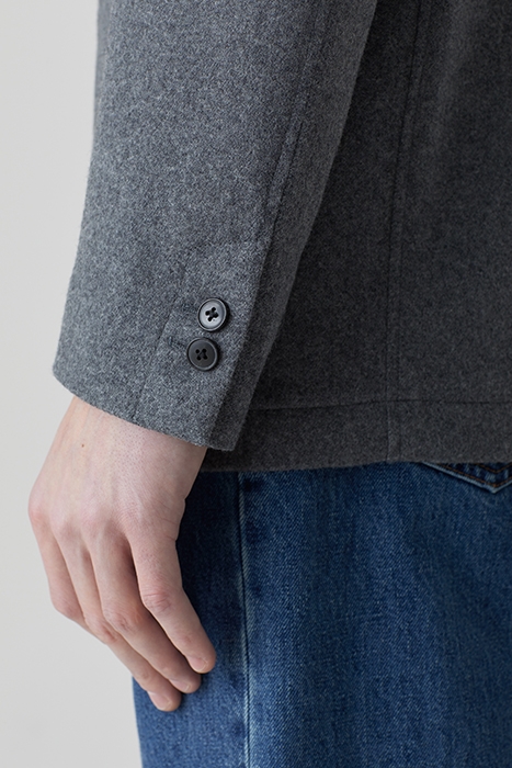 RELAXED BLAZER JACKETS & COATS DARK GREY MELANGE 4