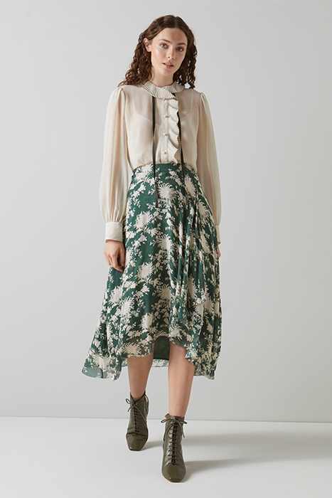 KRASNER MIDI SKIRT GREEN 1