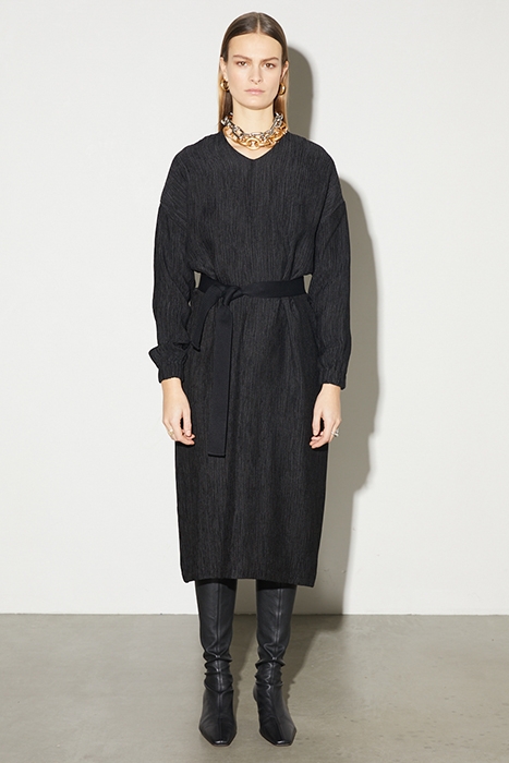 GATHER DRESS BLACK 2