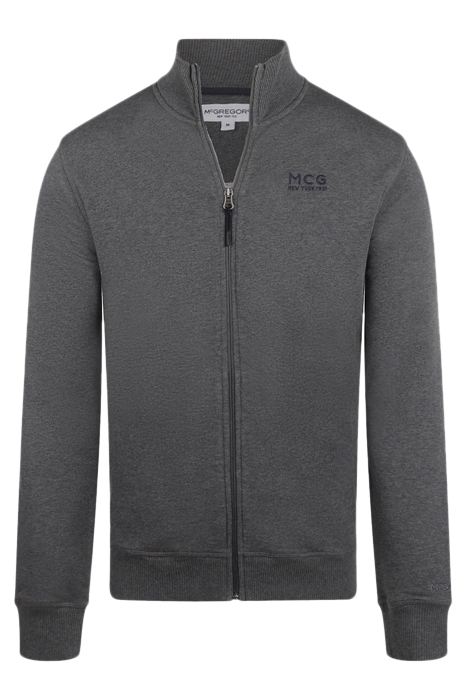 ZIP THRU SWEATSHIRT DARK GREY MELANGE 1
