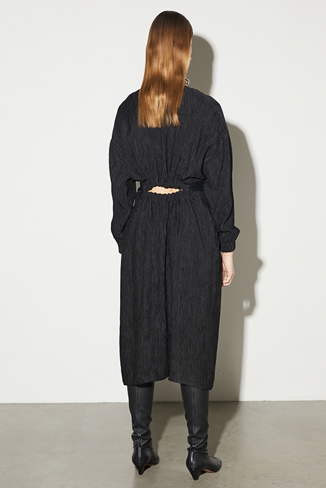 GATHER DRESS BLACK 3