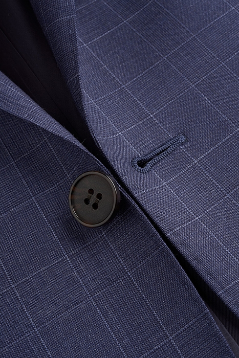 MID BLUE CHECKED LAZIO SUIT 3