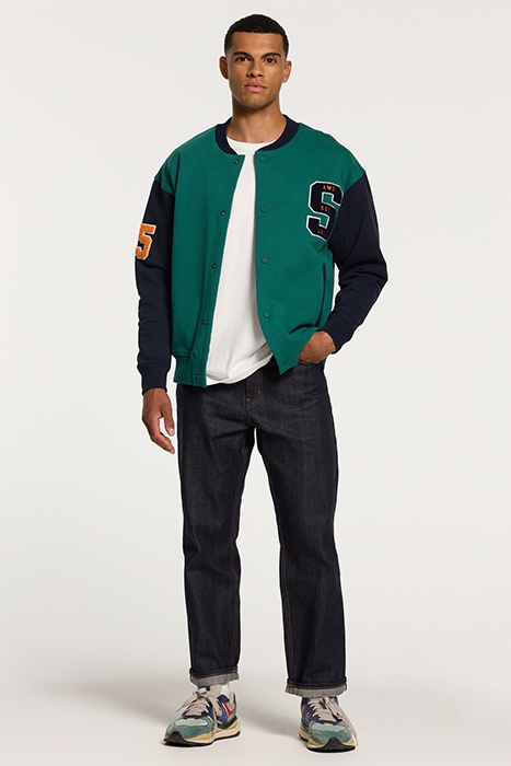 MEN VARSITY JACKET IVY LEAGUE BOTTLE GREEN 4