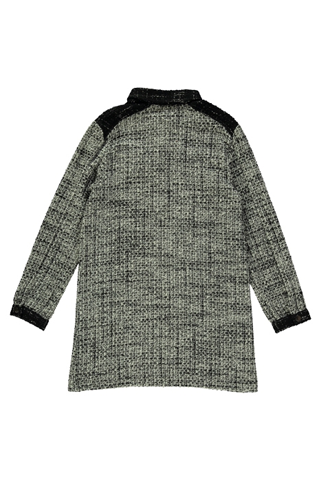 GIRLS’ ECRU TWEED-STYLE MINI ME SHIRT DRESS OFF-WHITE 2