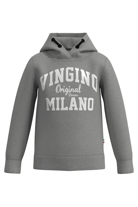 HOODY-CLASSIC-LOGO GREY MELEE 1